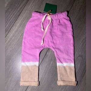 NWT Fairwell Hand Dyed Harem Pant Terry Sweatpants Ethical Natural 6-12M